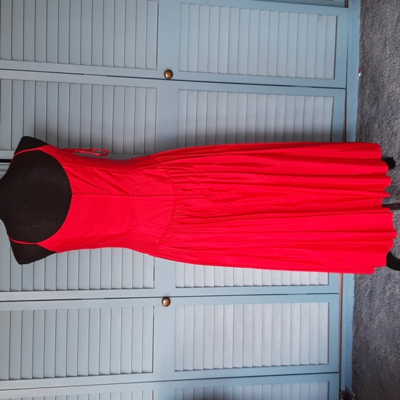 Vintage Flirtations Red Formal Dress - Picture 5 of 7